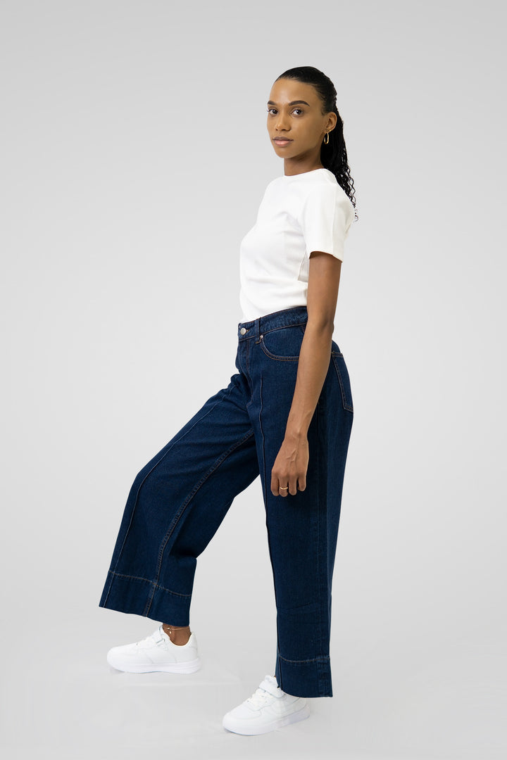 MULHER-JEANS AMERICANA AZUL ESCURA