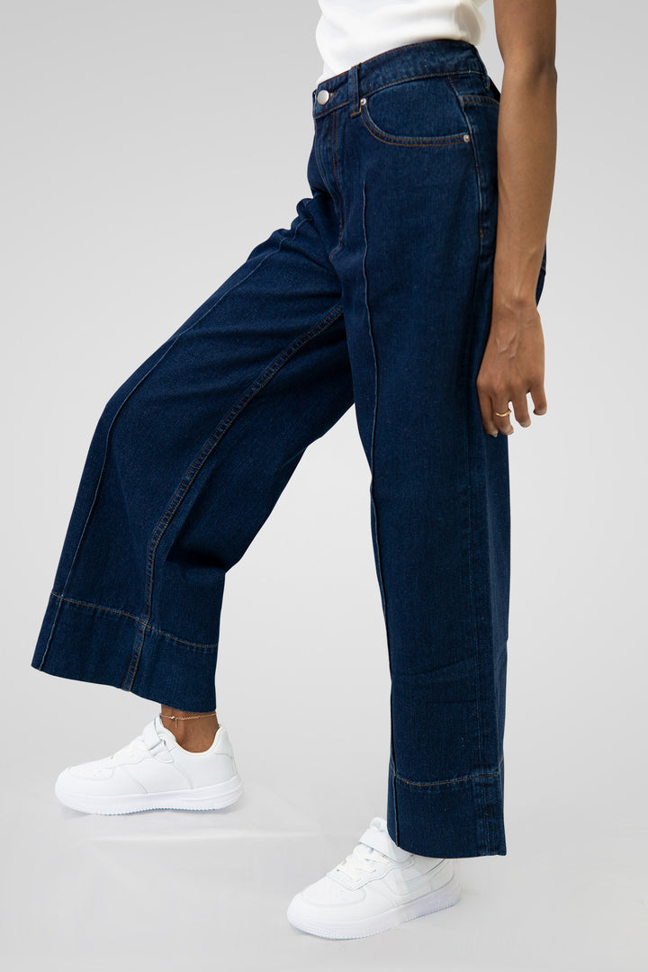 MULHER-JEANS AMERICANA AZUL ESCURA