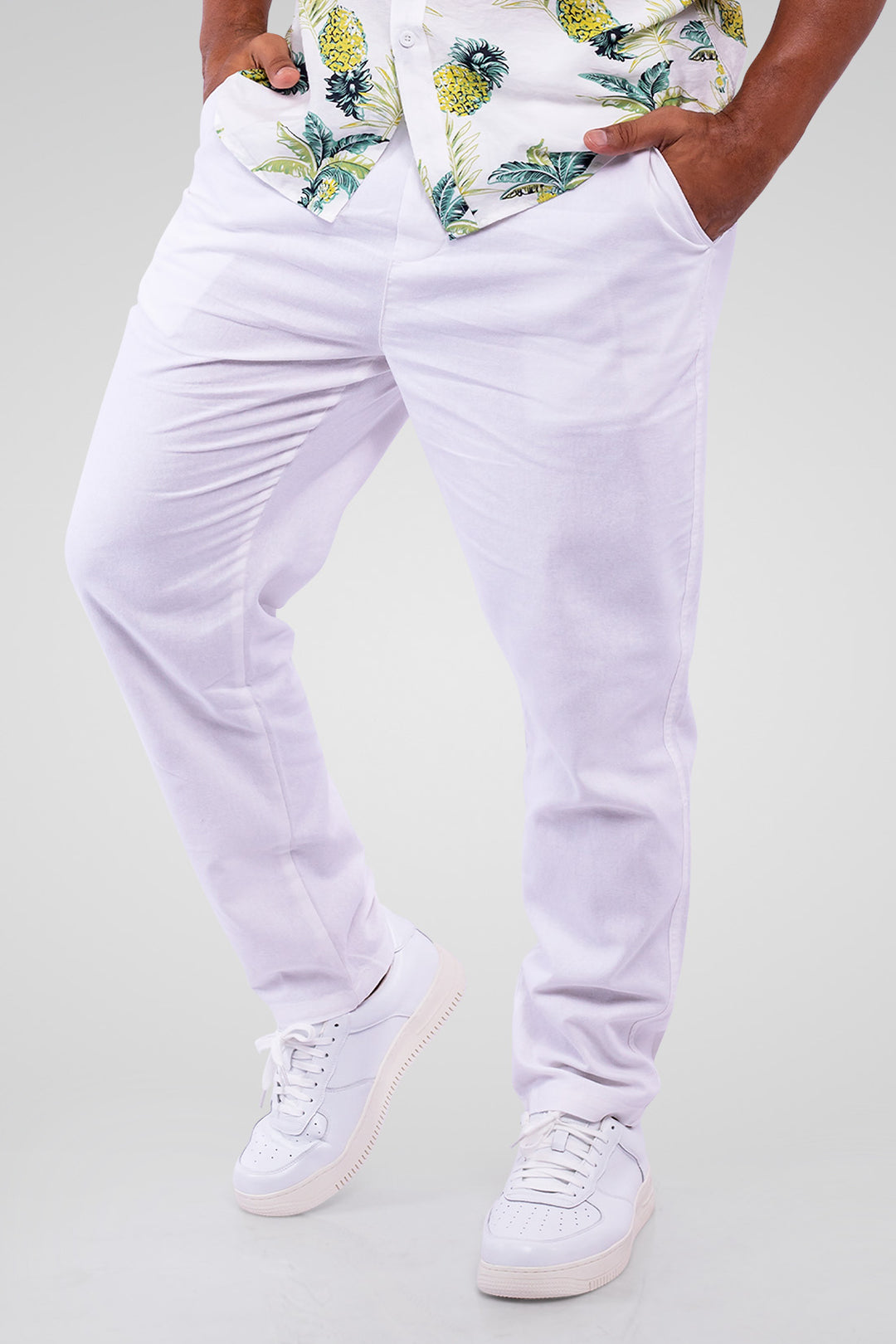 HOMEM-CALÇA JEANS BRANCA NOVO - Main Image