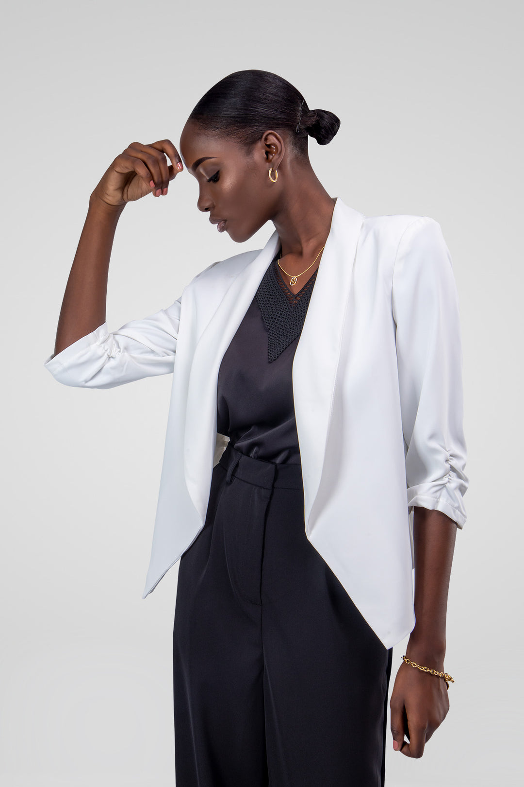 MULHER-BLAZER BRANCO NOVO