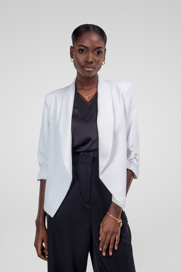 MULHER-BLAZER BRANCO NOVO