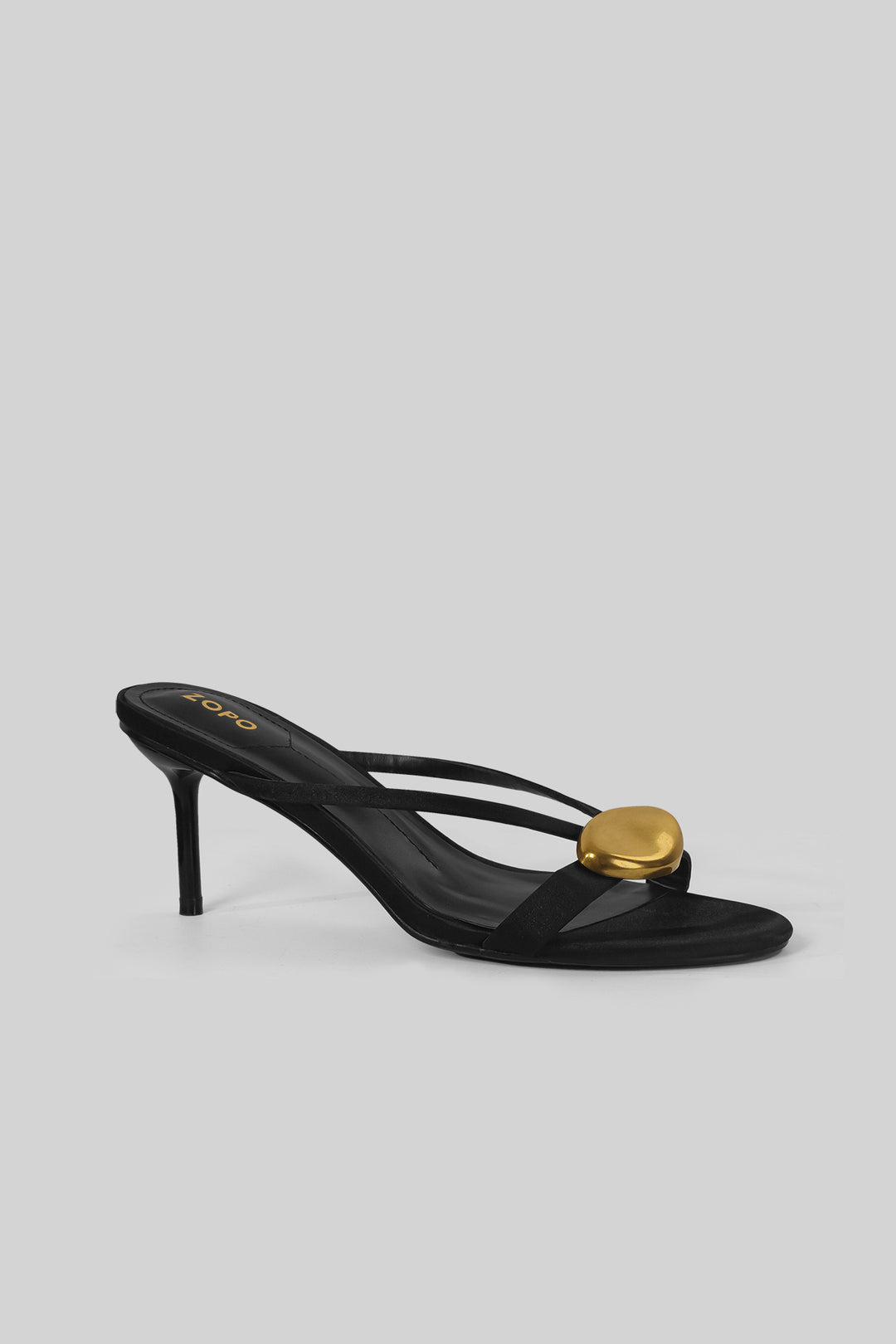 MULHER-SANDÁLIA SALTO ALTO PRETA NOVA