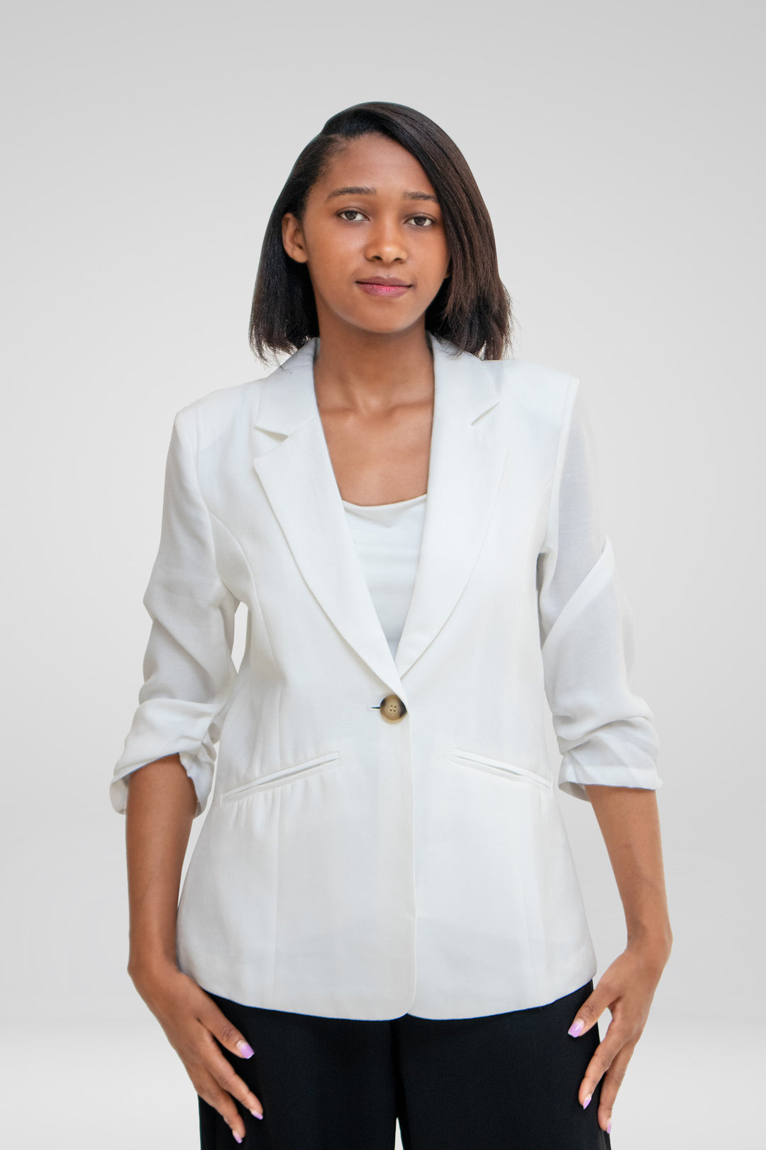 MULHER- BLAZER BRANCO NOVO
