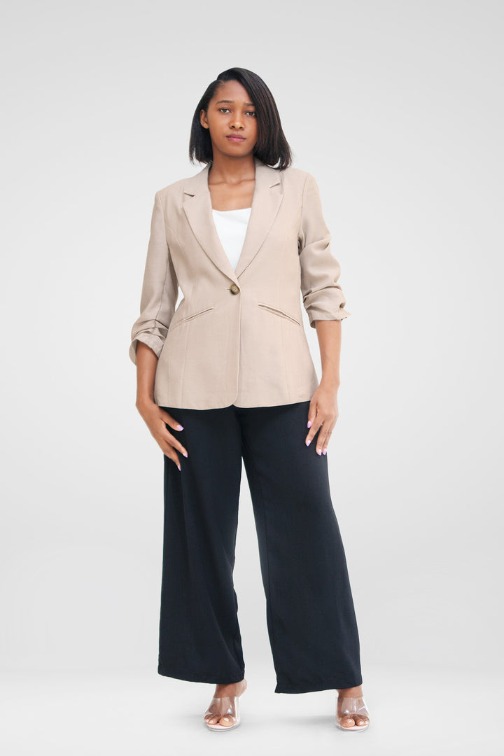 MULHER- BLAZER CREME NOVO