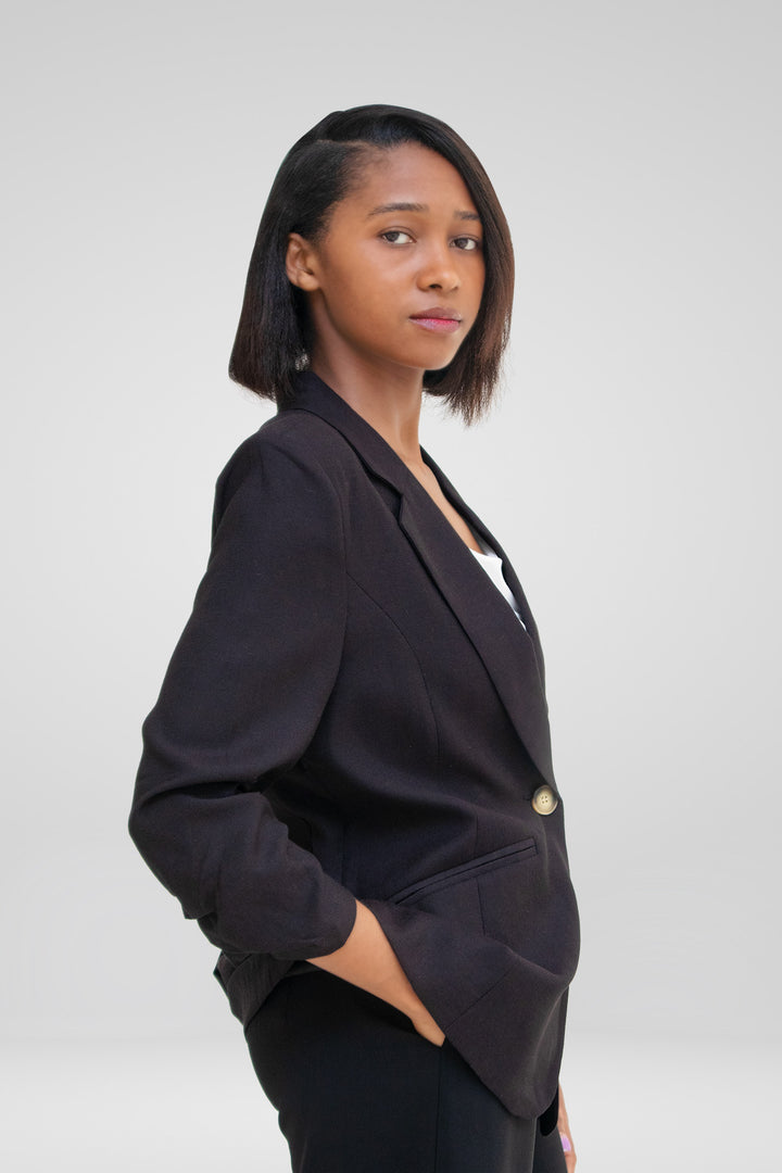 MULHER- BLAZER PRETO NOVO