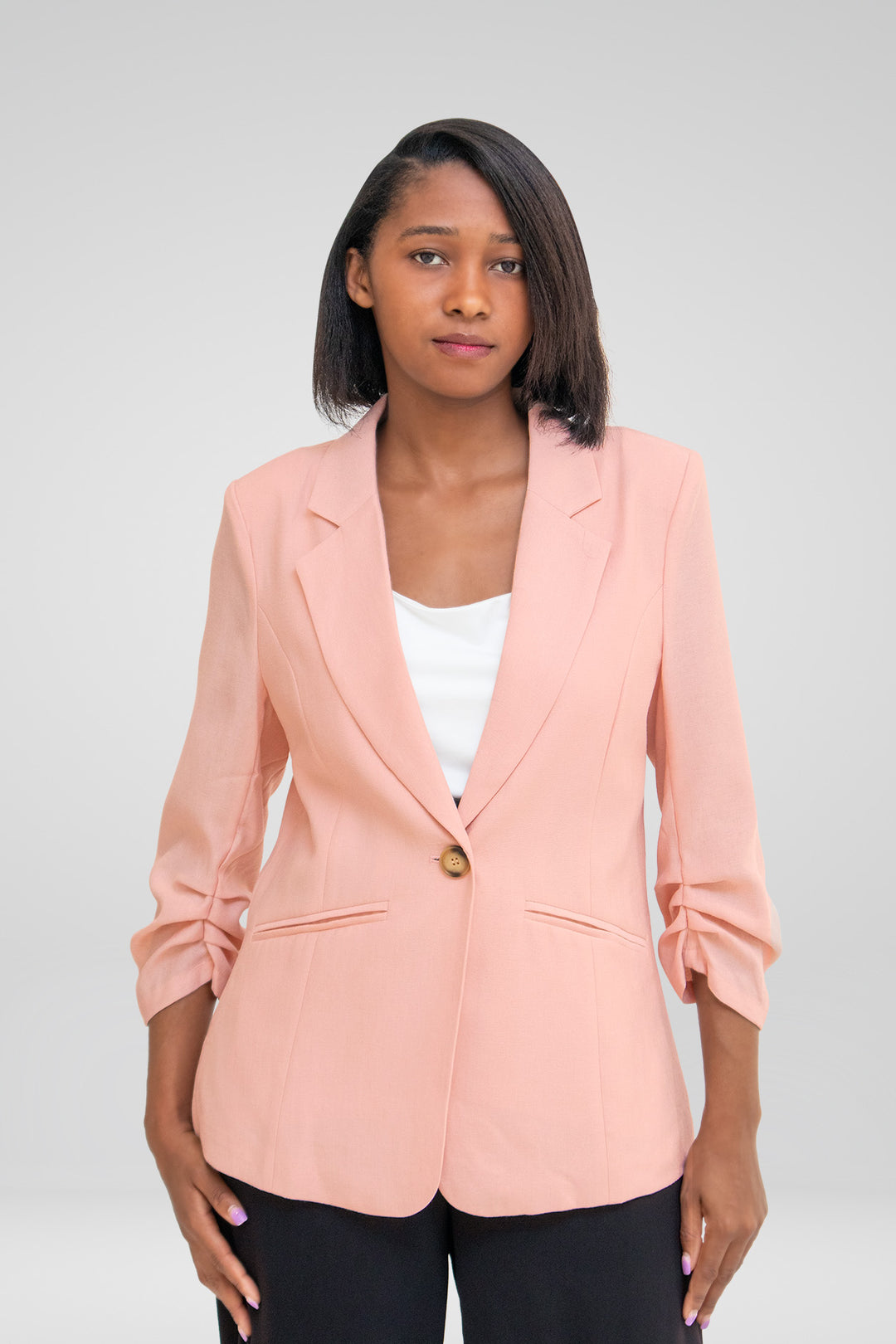 MULHER- BLAZER ROSA NOVO