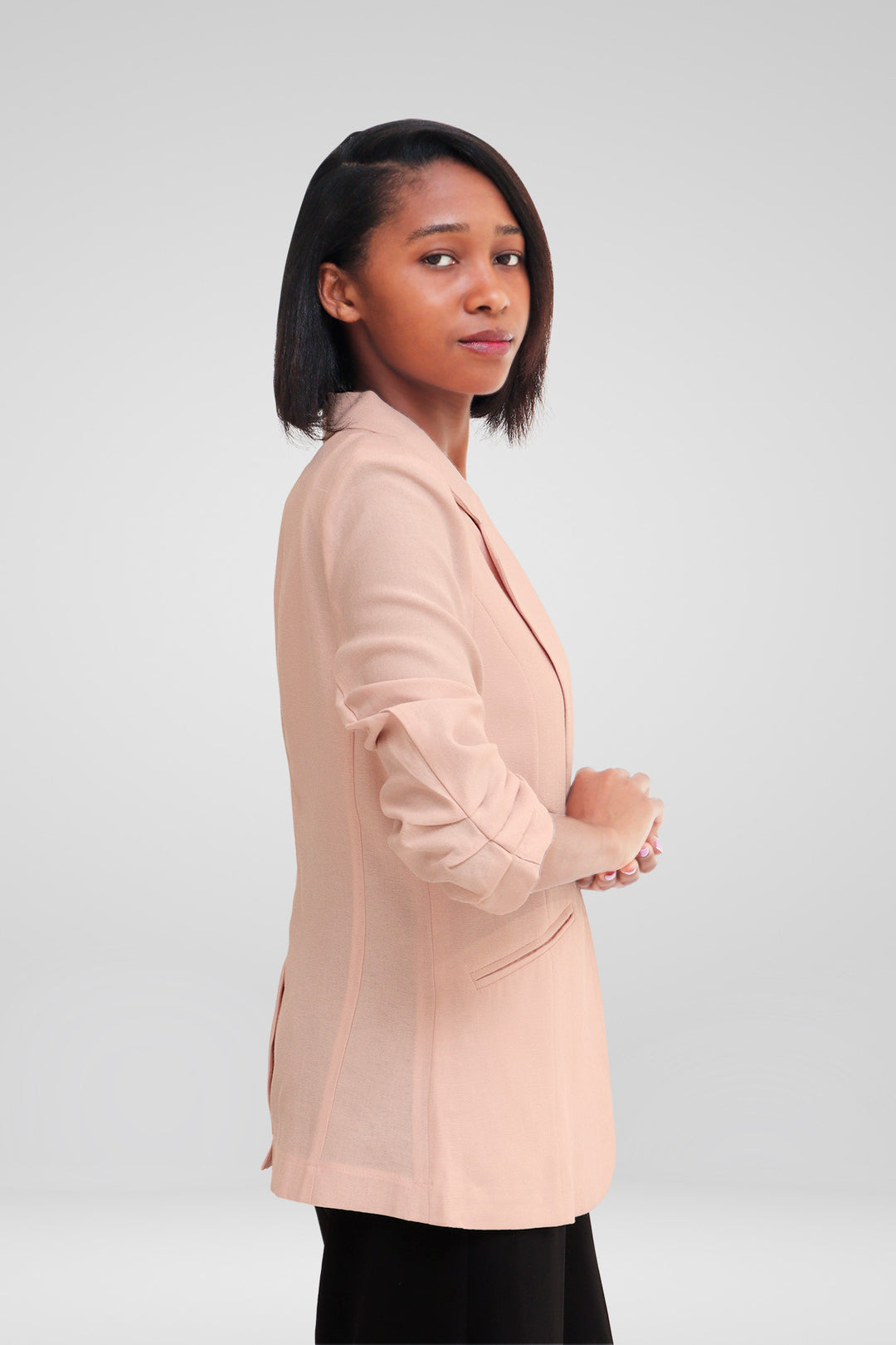 MULHER- BLAZER ROSA NOVO