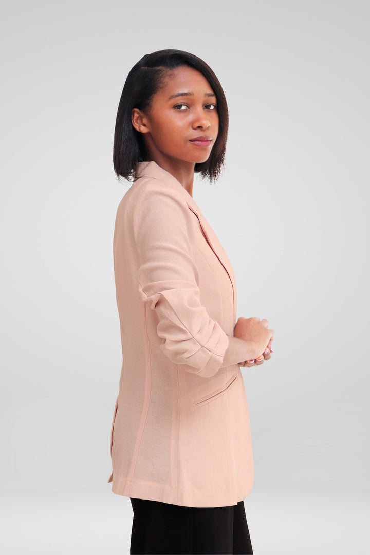 MULHER- BLAZER ROSA NOVO