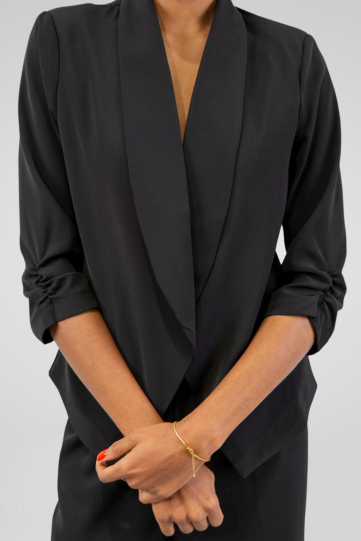 MULHER-BLAZER PRETO NOVO