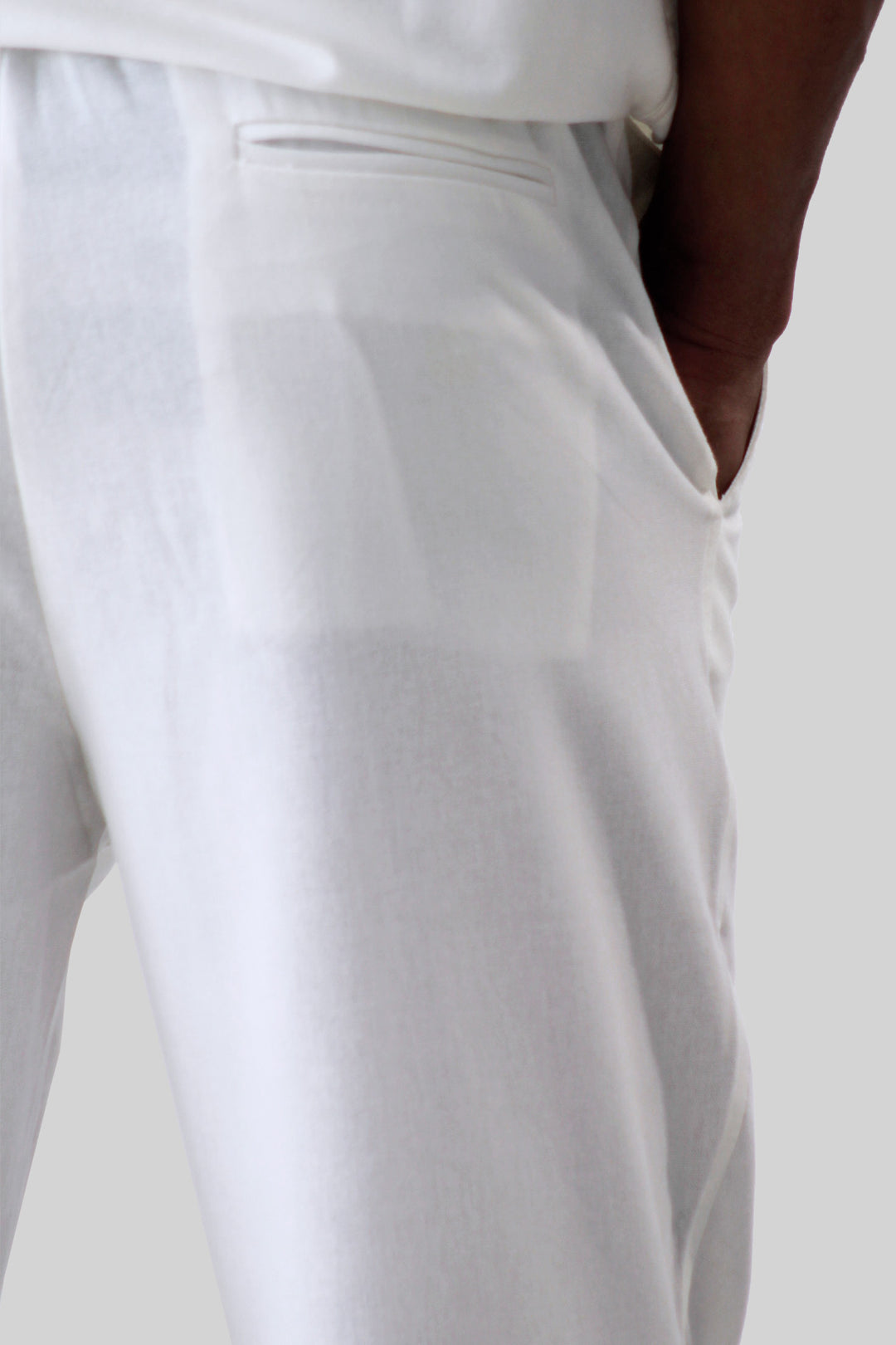 HOMEM-CALÇA CASUAL BRANCA NOVA