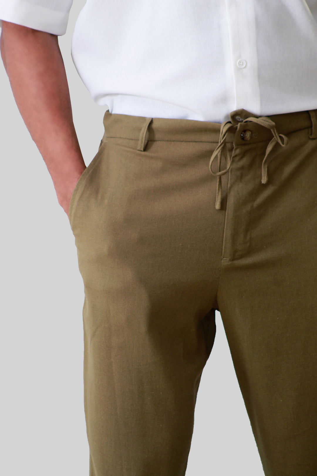 HOMEM-CALÇA CASUAL VERDE NOVA