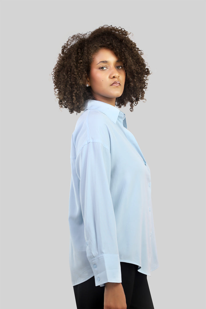 MULHER-CAMISA AZUL NOVA