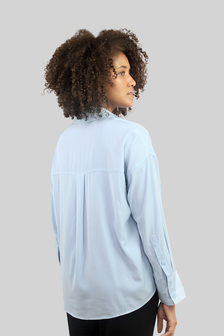 MULHER-CAMISA AZUL NOVA