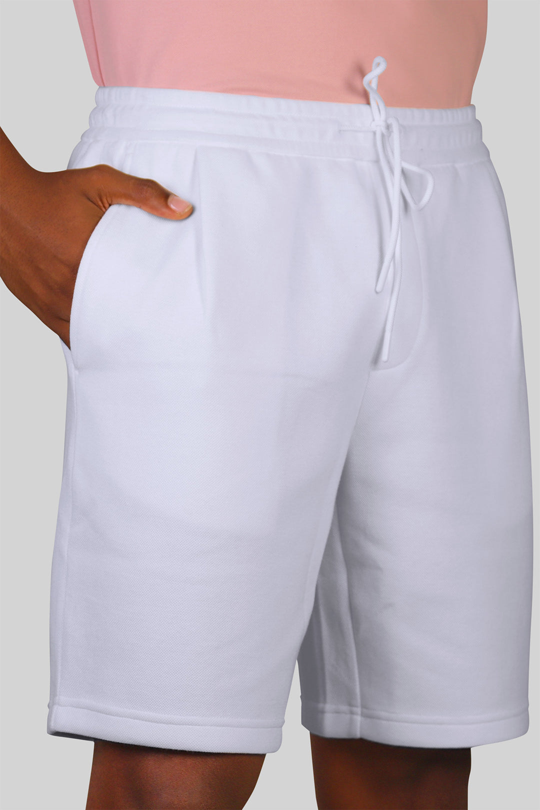 HOMEM-CALÇÃO BRANCO DE MOLETOM NOVO