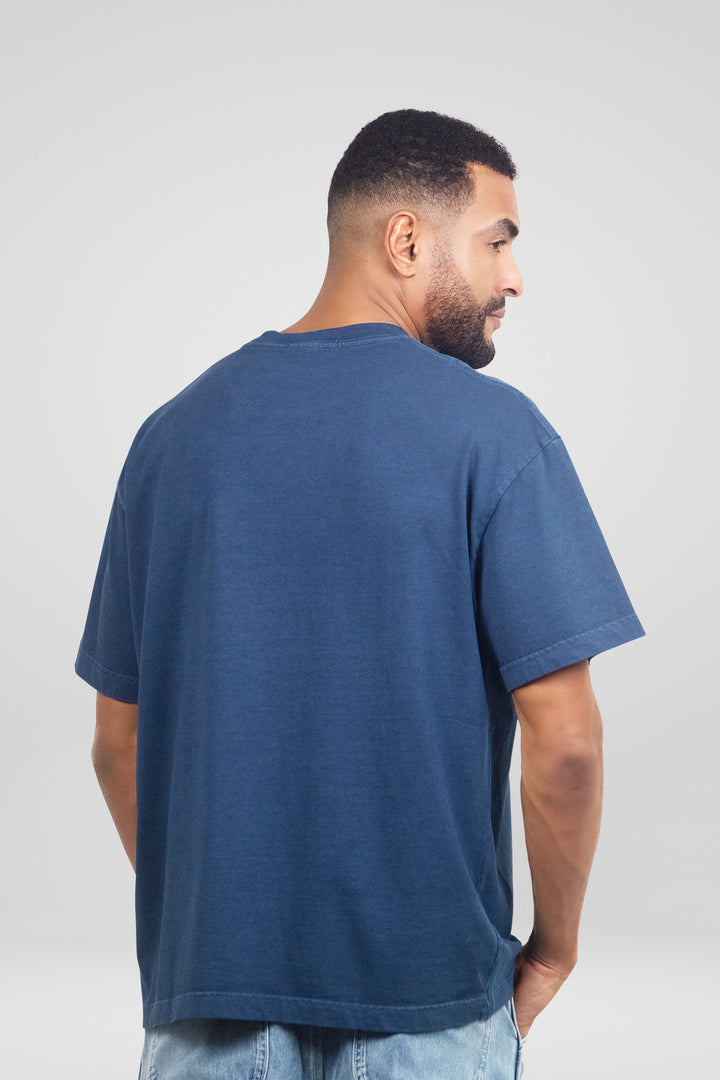 HOMEM-T-SHIRT AZUL NOVA