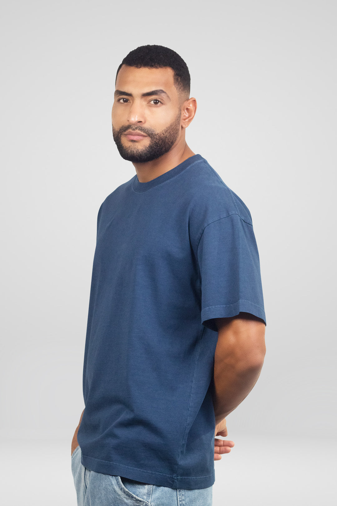 HOMEM-T-SHIRT AZUL NOVA