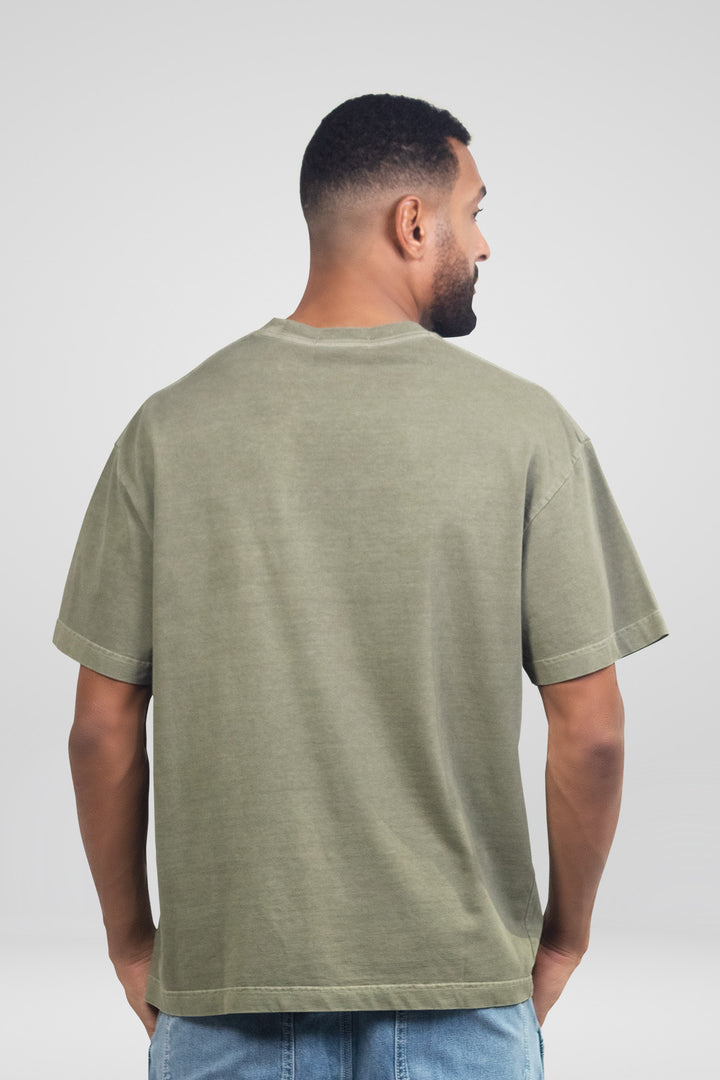HOMEM-T-SHIRT VERDE NOVA
