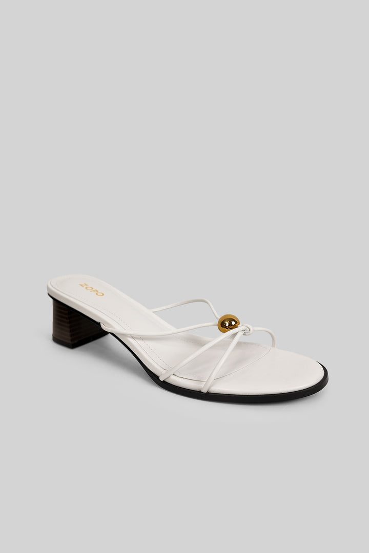 MULHER-SANDÁLIA SALTO GROSSO BRANCA NOVA