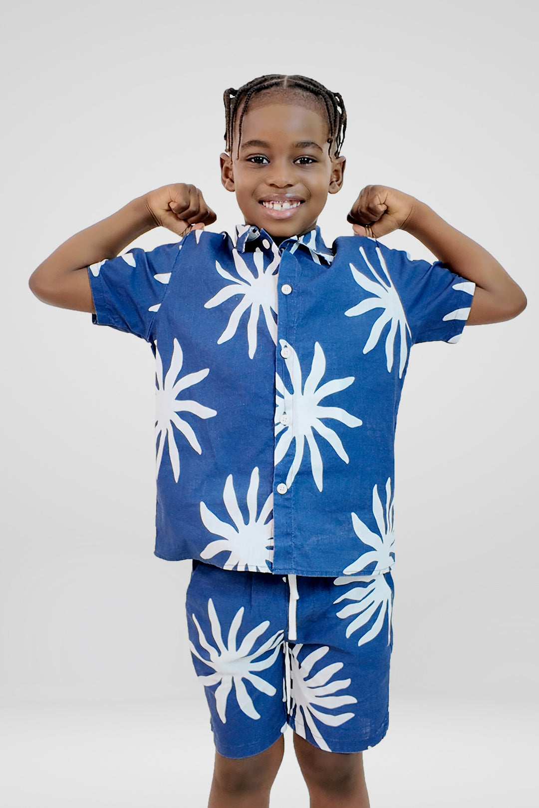 CRIANÇA-CAMISA AZUL HAVAIANA NOVA