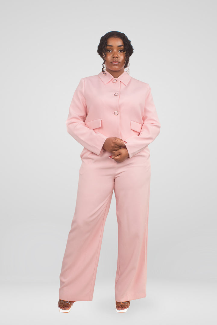 MULHER- BLAZER ROSA NOVO