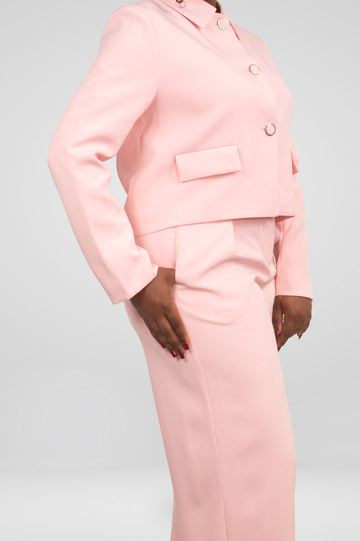 MULHER- BLAZER ROSA NOVO