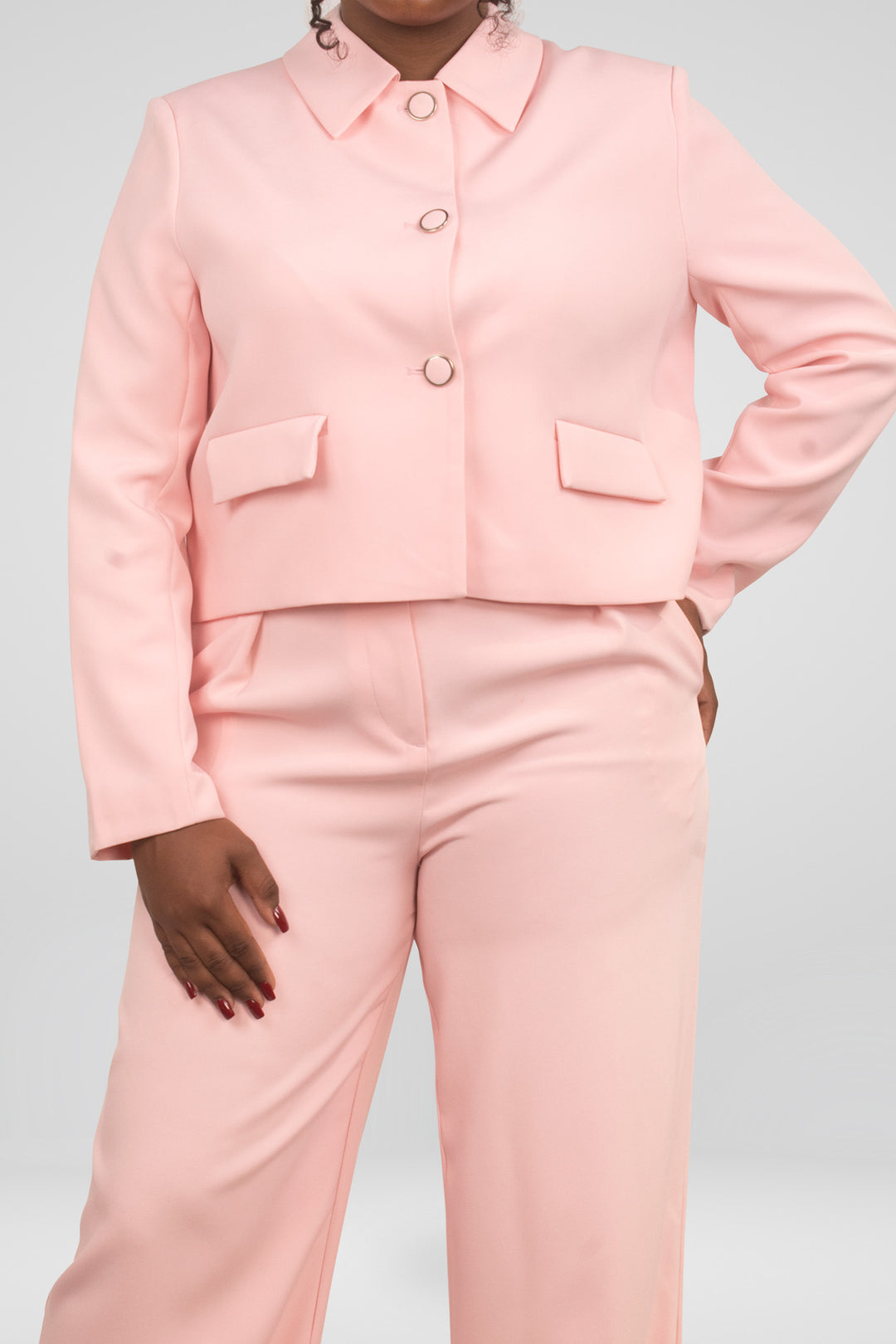 MULHER- BLAZER ROSA NOVO