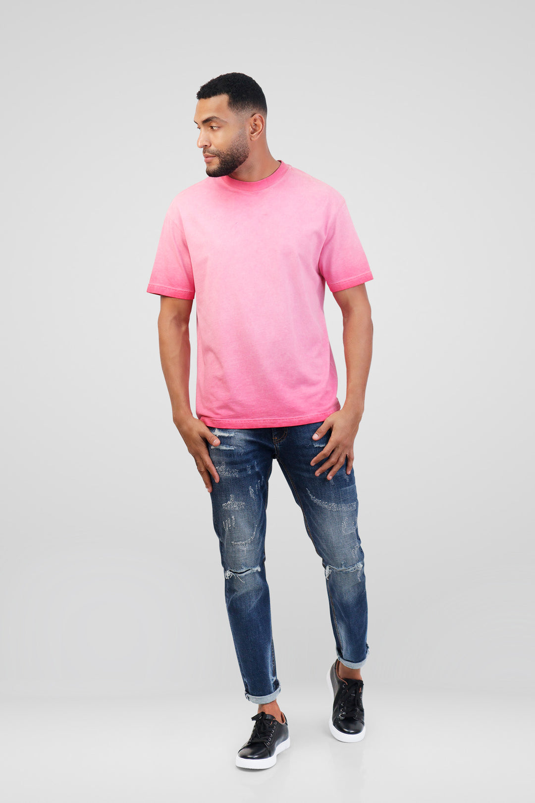 HOMEM-T-SHIRT ROSA NOVA