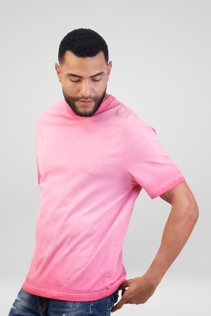 HOMEM-T-SHIRT ROSA NOVA