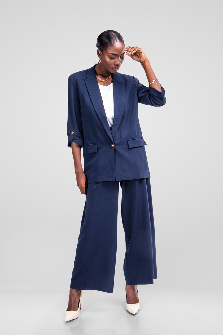 MULHER-BLAZER AZUL ESCURO NOVO