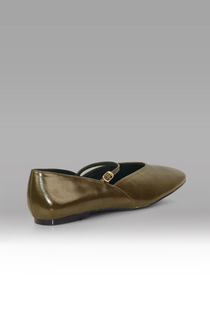 MULHER-SAPATO VERDE ESCURO NOVO