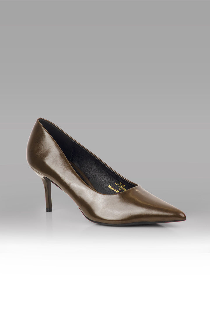 MULHER-SAPATO SCARPIN VERDE ESCURO NOVO