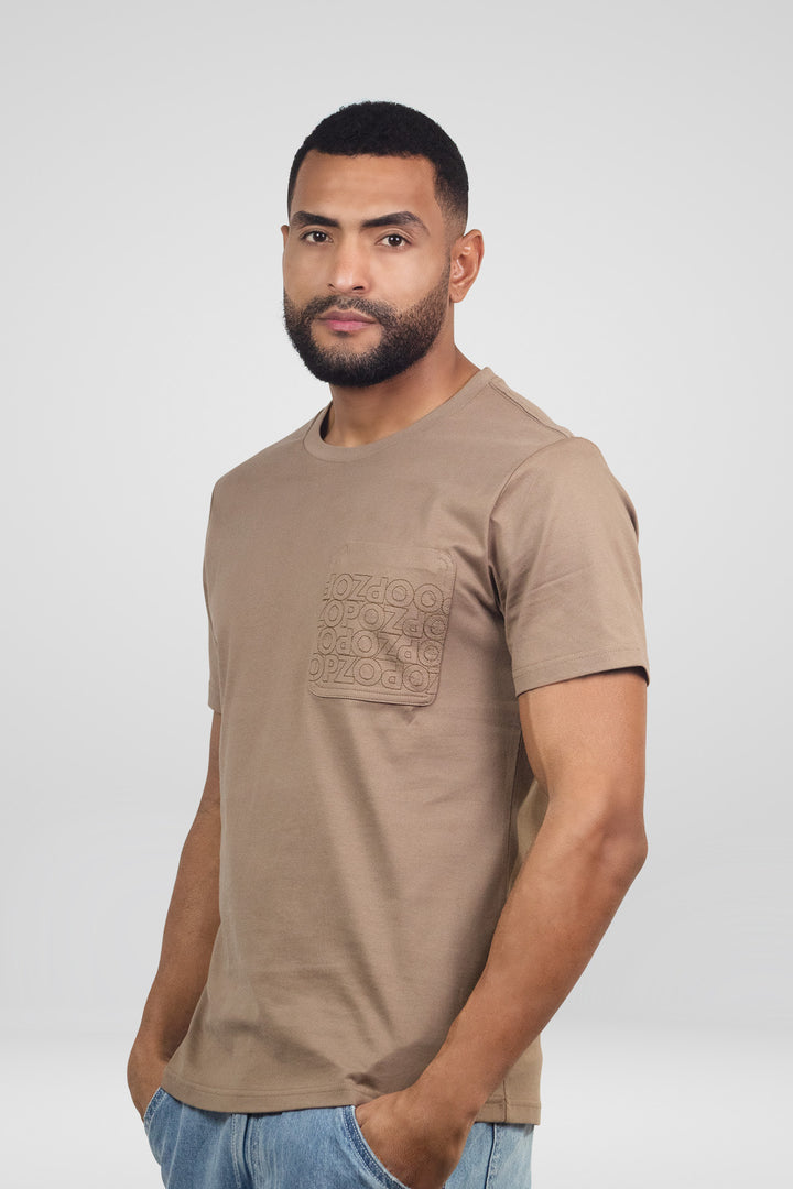 HOMEM-T-SHIRT CASTANHA NOVA