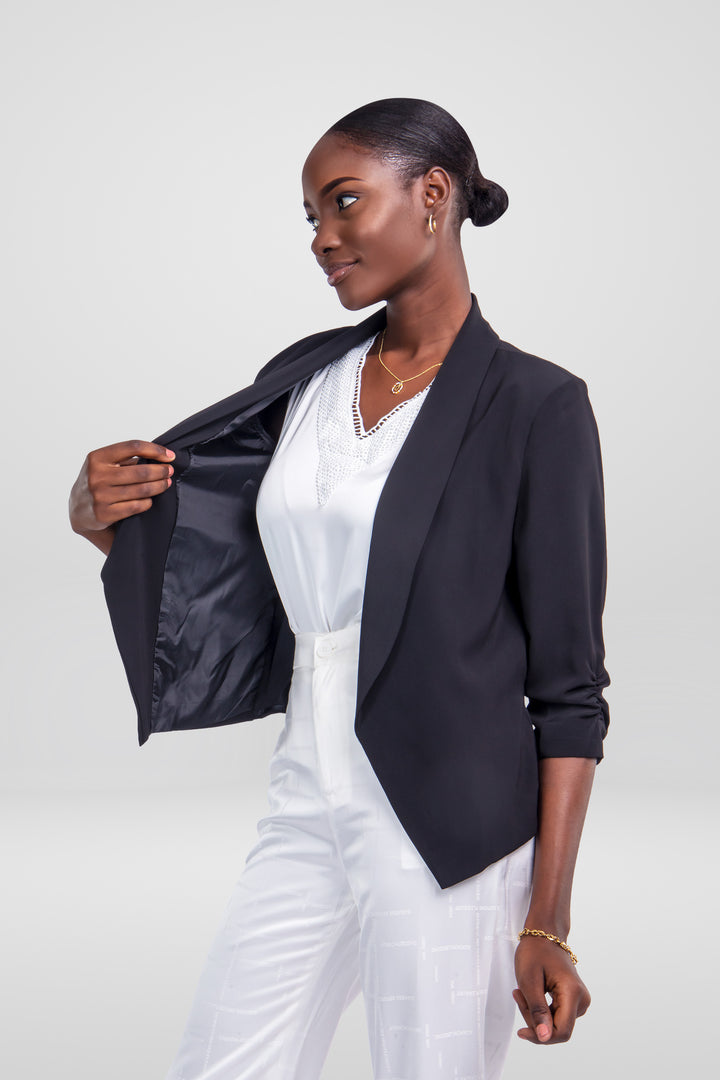 MULHER-BLAZER PRETO NOVO