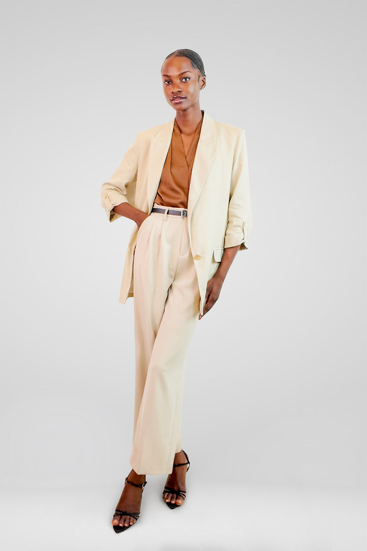 MULHER- BLAZER CREME NOVO