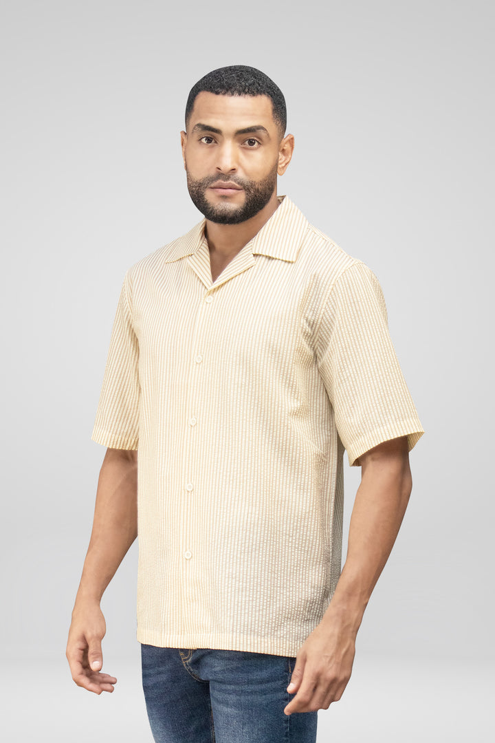 HOMEM-CONFORT CAMISA CAQUI NOVA