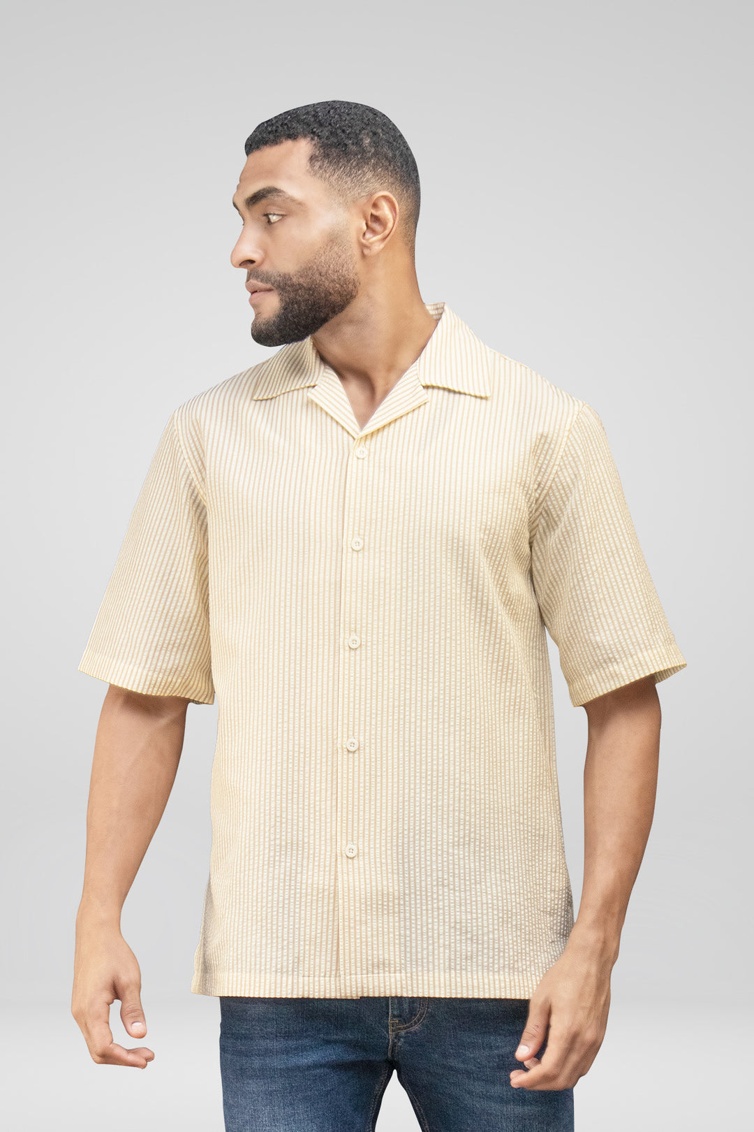 HOMEM-CONFORT CAMISA CAQUI NOVA