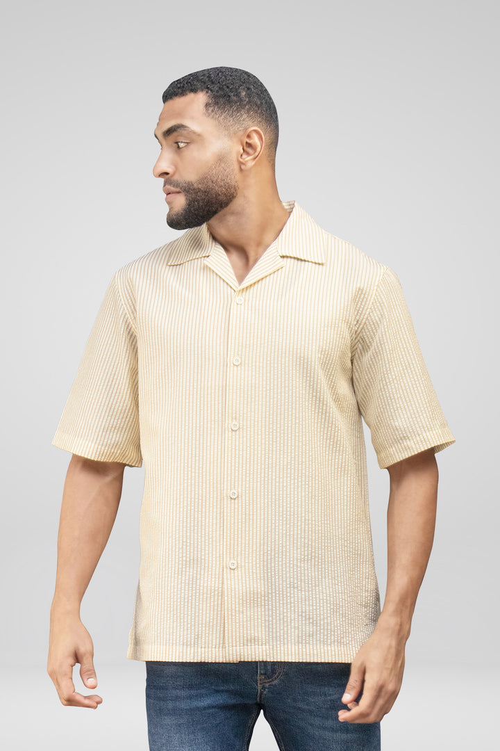 HOMEM-CONFORT CAMISA CAQUI NOVA