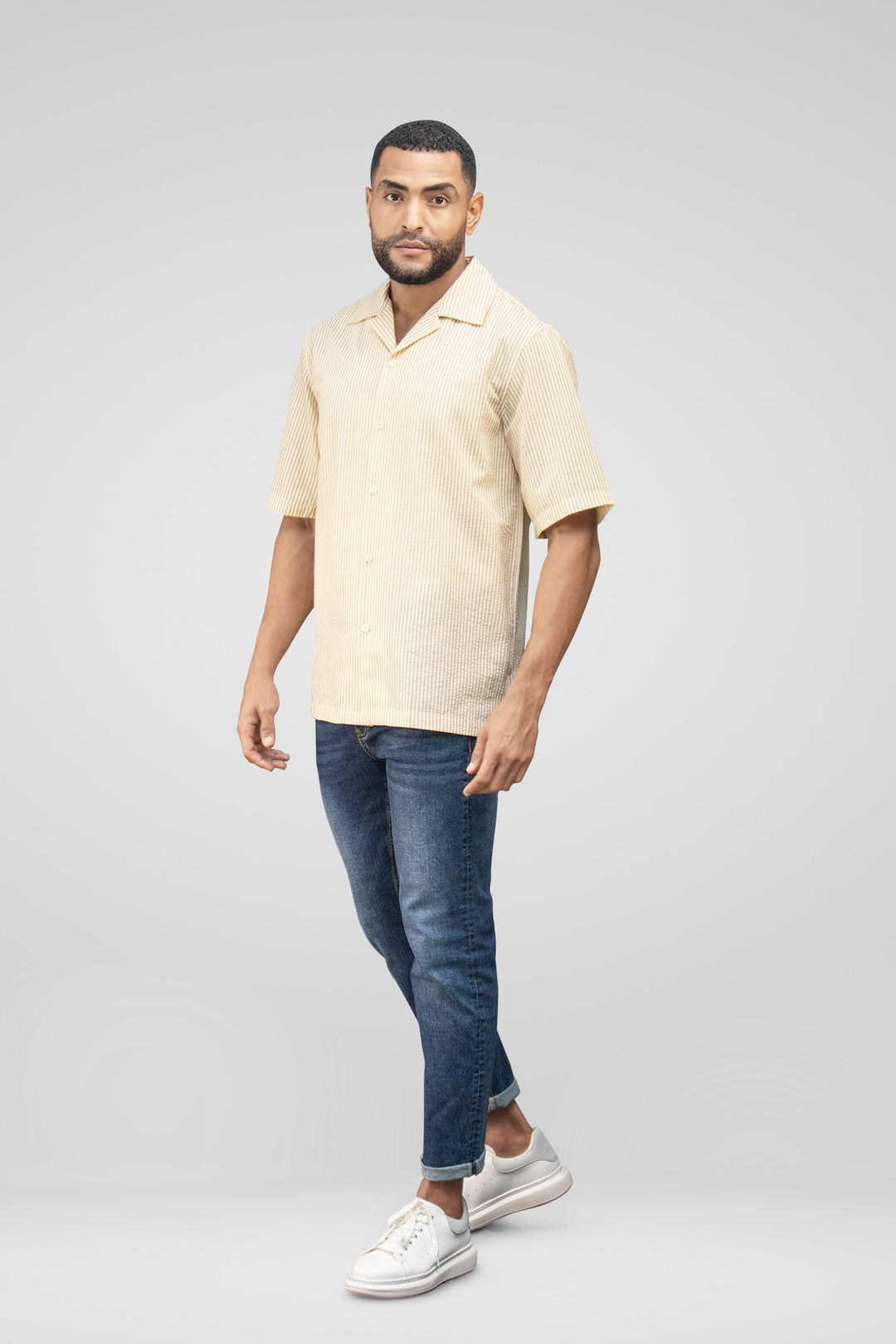 HOMEM-CONFORT CAMISA CAQUI NOVA