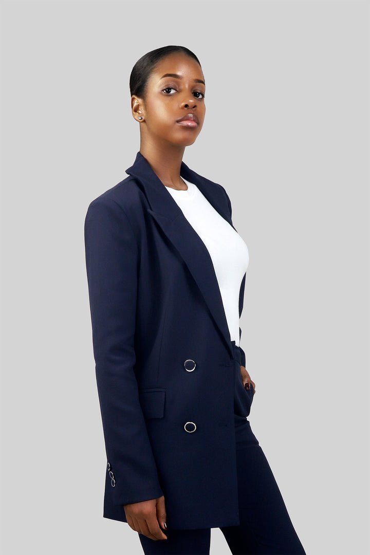 MULHER-BLAZER AZUL-ESCURO NOVO