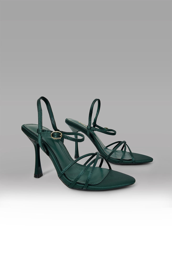 MULHER-SAPATO ALTO VERDE ESCURO NOVO