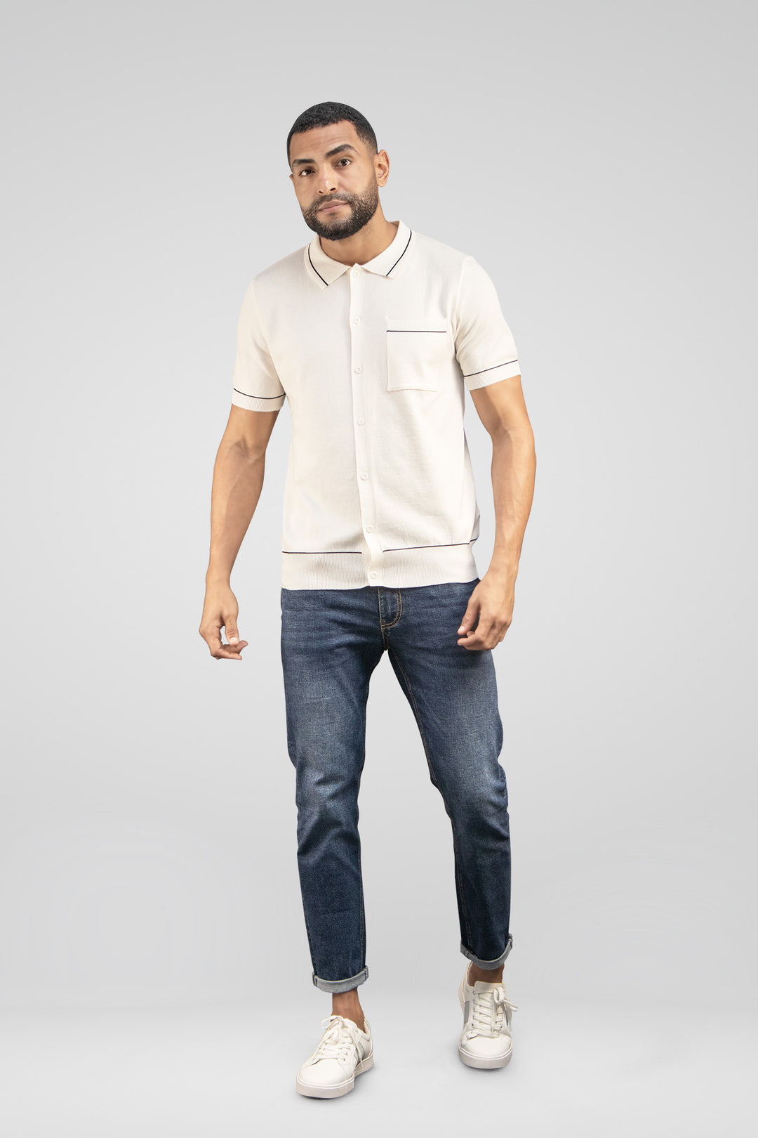 HOMEM-POLO BRANCA NOVA