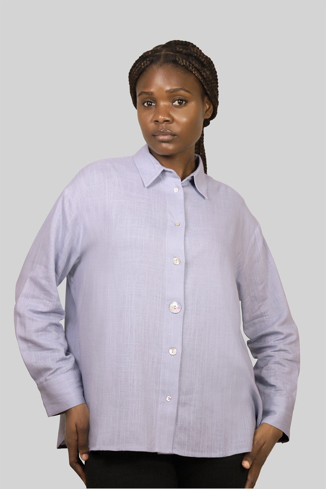 MULHER-CAMISA AZUL NOVA