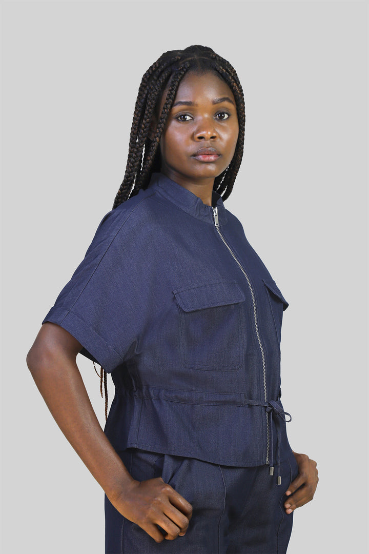 MULHER-CONJUNTO AZUL ESCURO NOVO