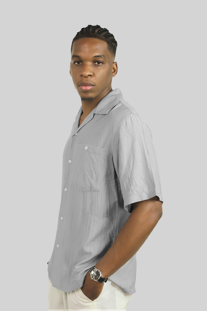 HOMEM-CONFORT CAMISA CINZA NOVA