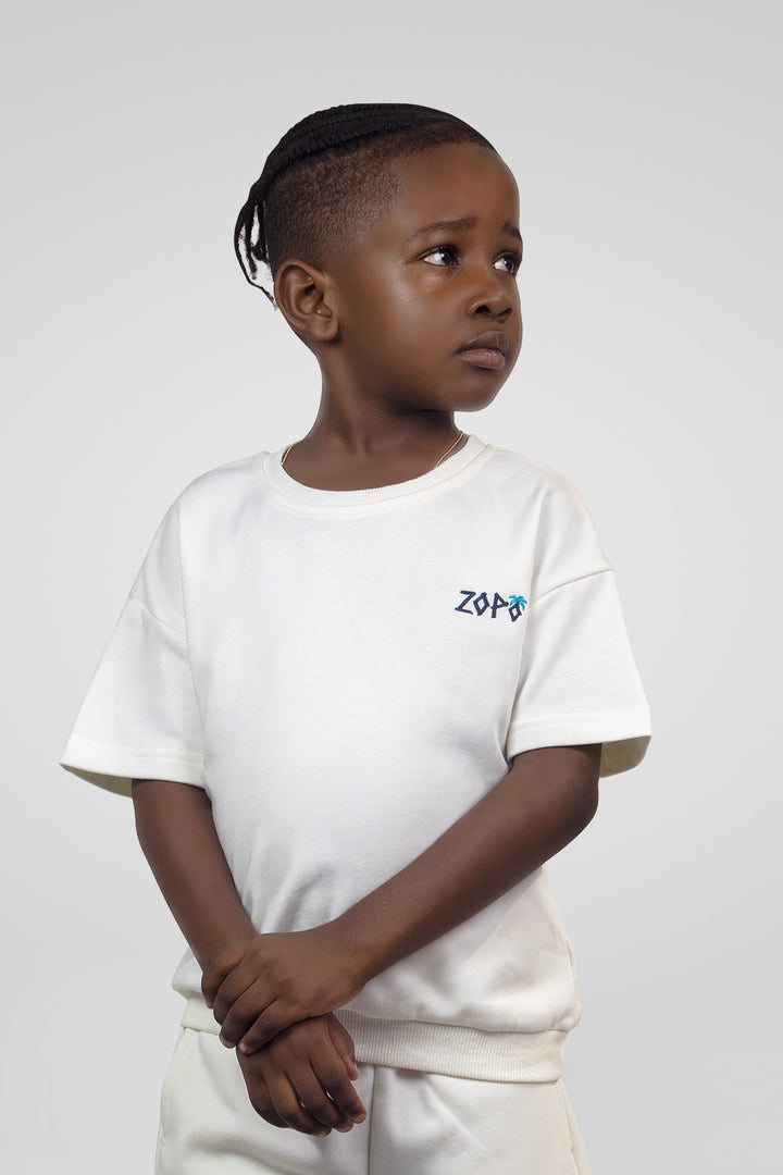 CRIANÇA-T-SHIRT BRANCA NOVA