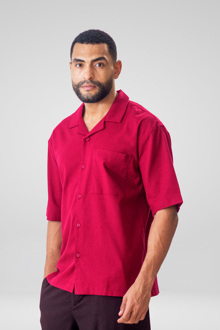 HOMEM-CONFORT CAMISA VERMELHA NOVA