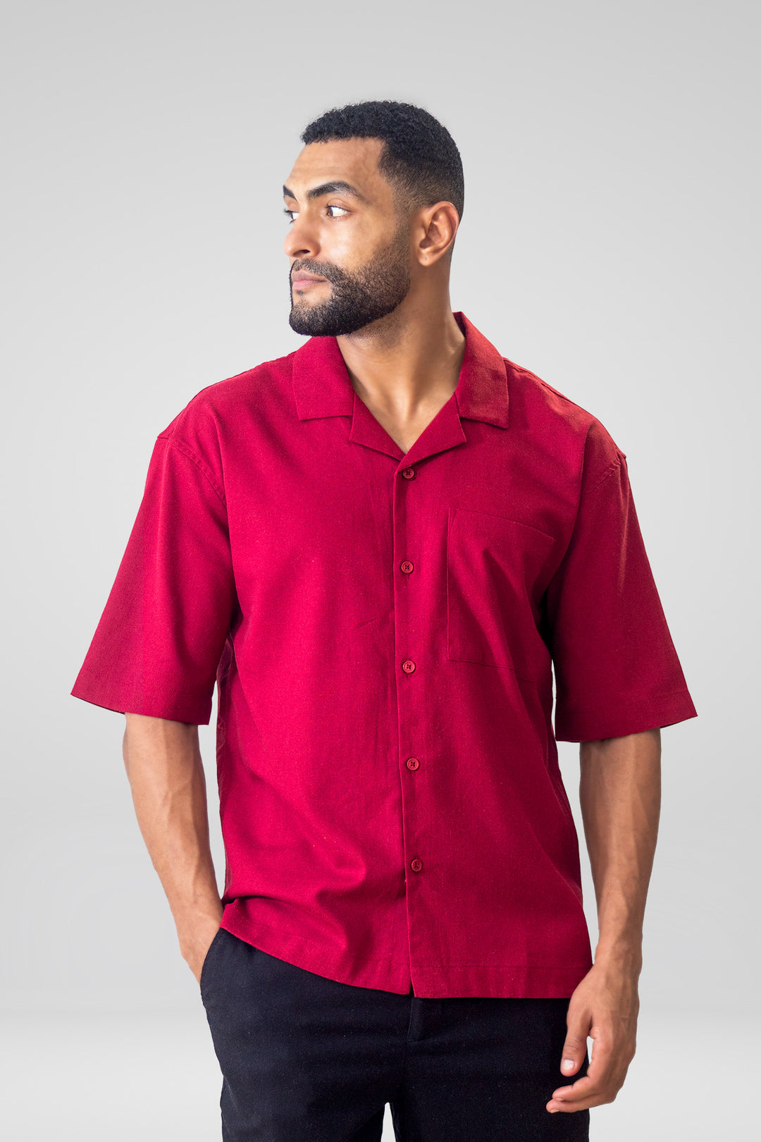 HOMEM-CONFORT CAMISA VERMELHA NOVA