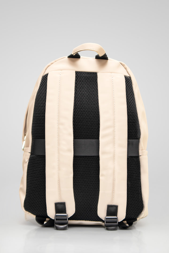 HOMEM-MOCHILA BEGE NOVA