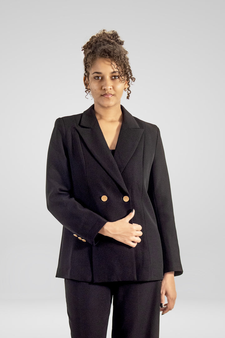 MULHER- BLAZER PRETO NOVO