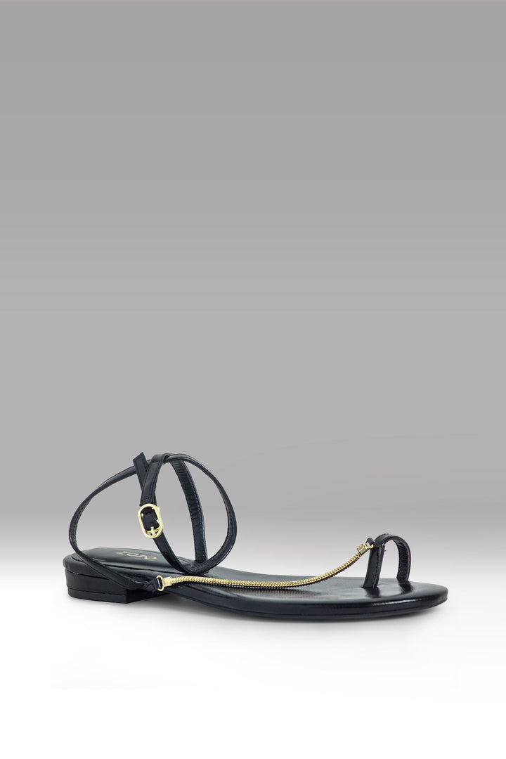 MULHER-SANDÁLIAS PRETA NOVA